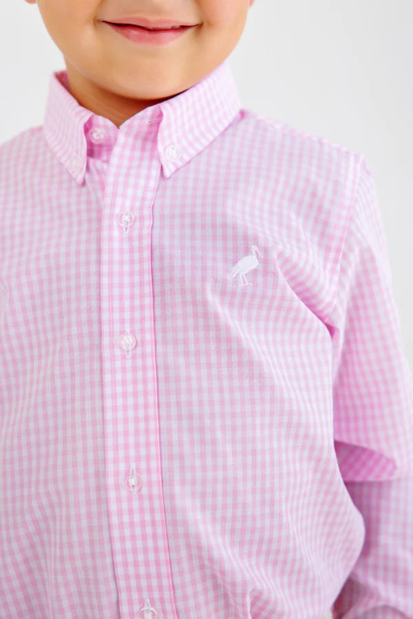 TBBC Dean's List Dress Shirt Pink Greenbrier Gingham