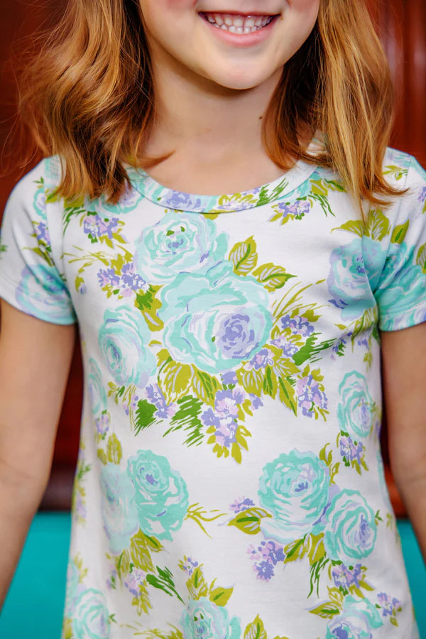 TBBC Polly Play Dress SS Blue Princess Grace Rose