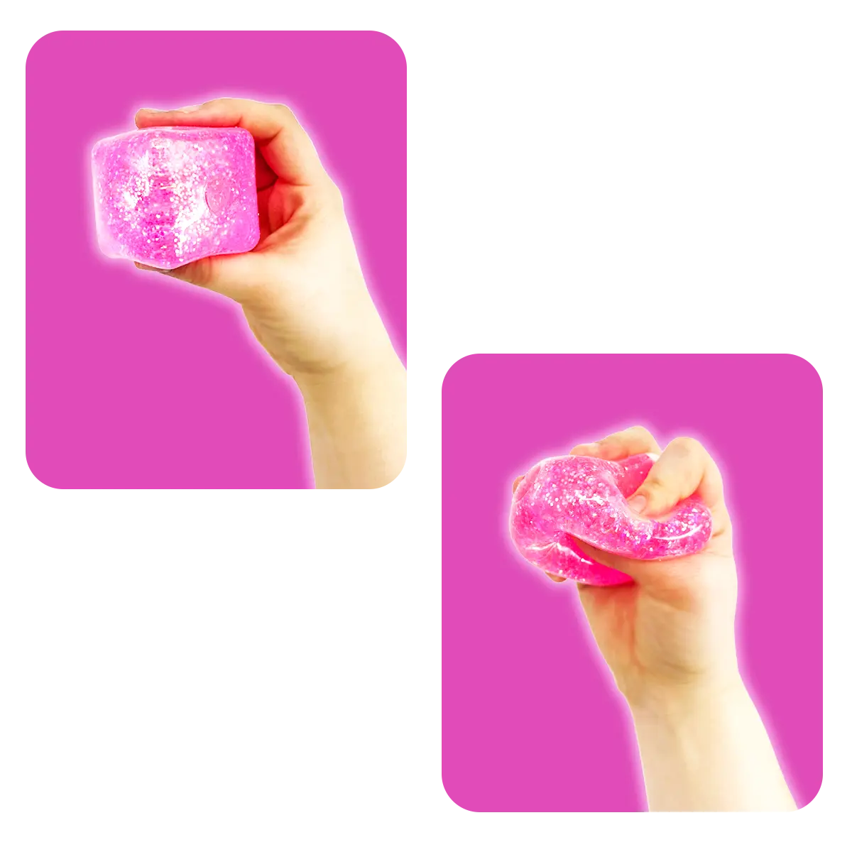 Fun Doh Squish and Squeeze Sparkle Cube