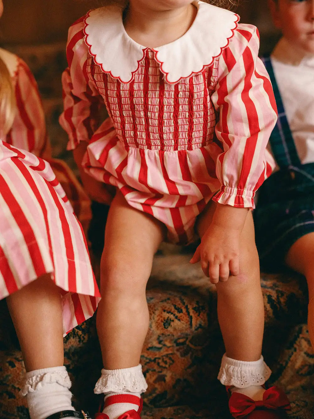 Baby Hawthorn Romper in Candy Cane Stripe