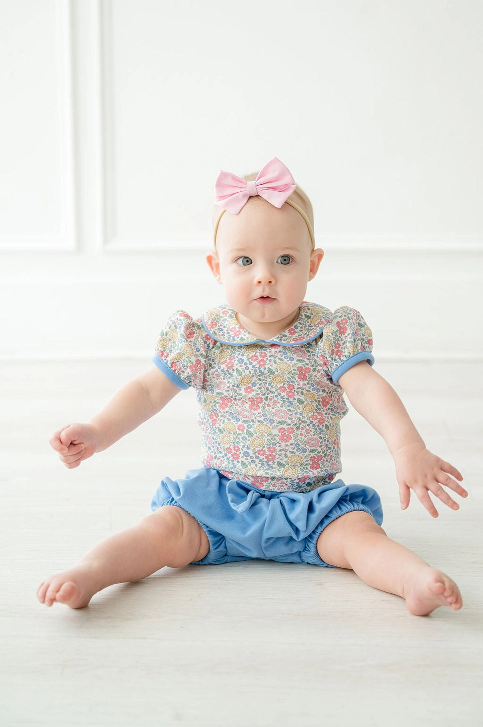 Secret Garden Floral Pima Baby Onesie Set