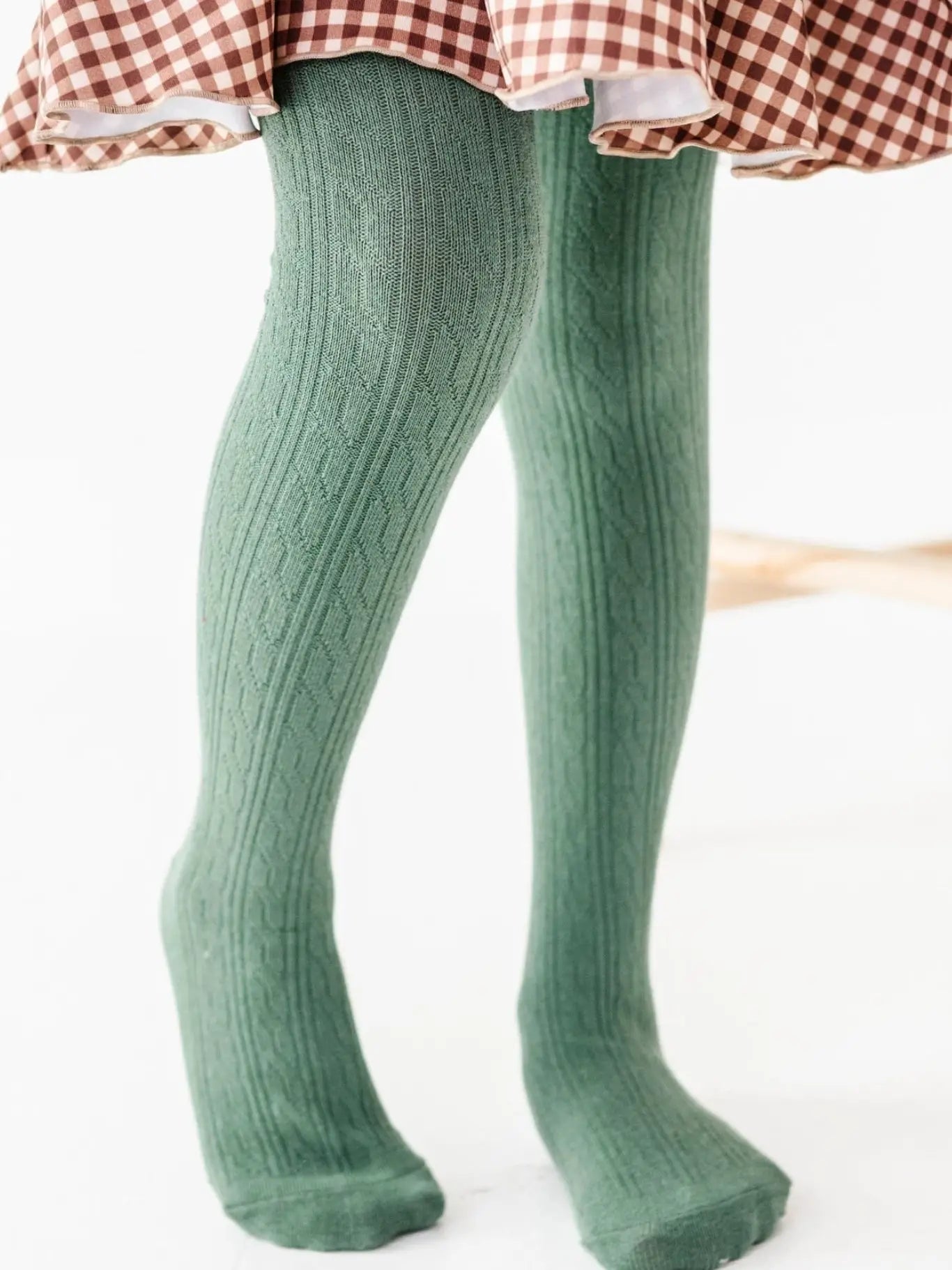 Spruce Cable Knit Tights