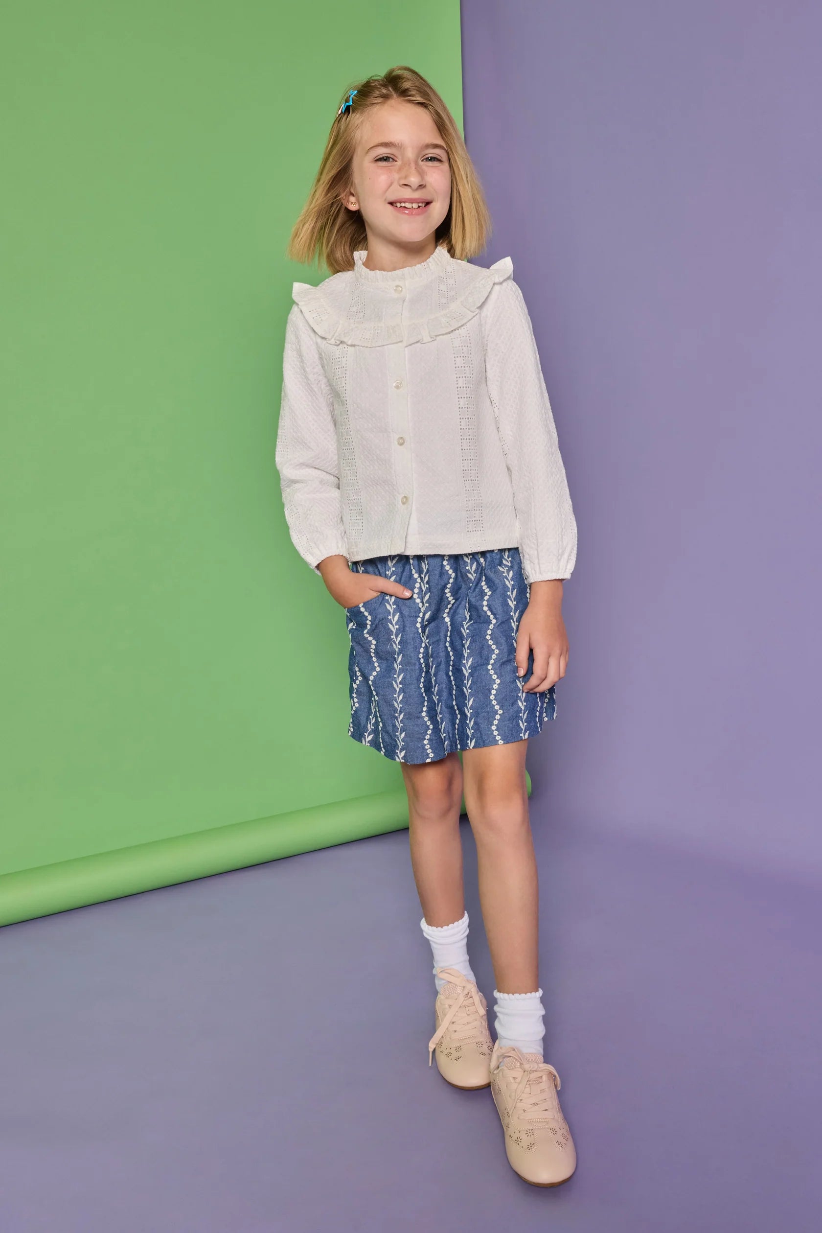 White Eyelet Cintra Top