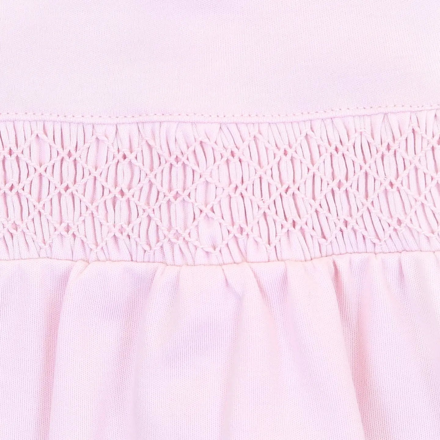 Pink Smocked Footie - Soft Pima Cotton