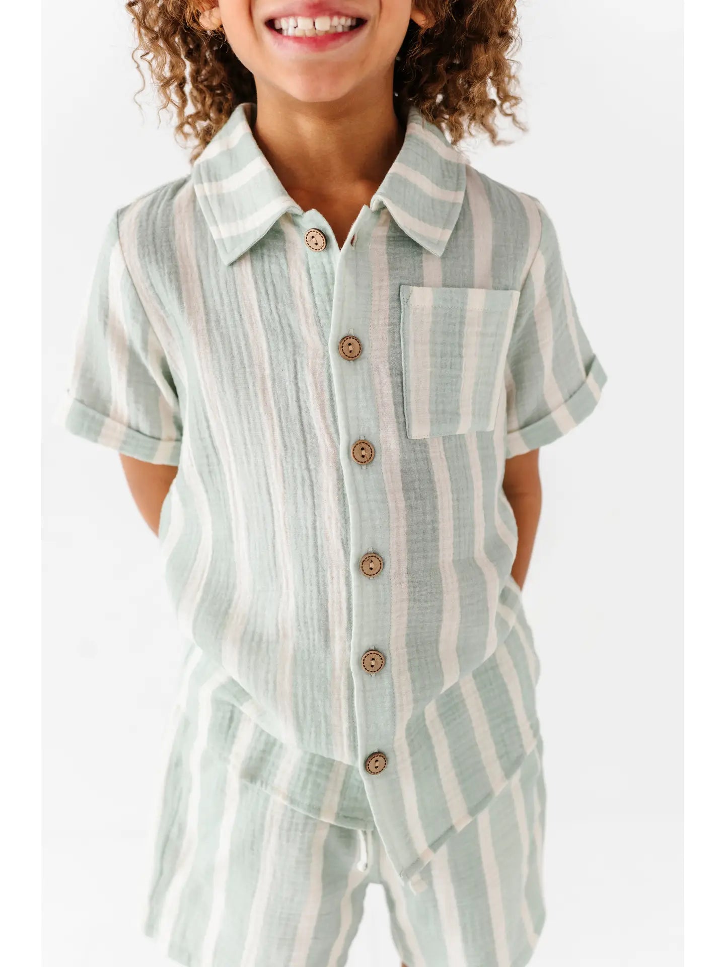 Mint Bay Stripes | LINEN SET