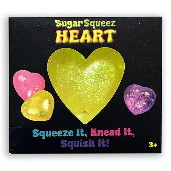 SugarSqueez Squishies® Glitter Heart Maltose Fidget Stress Ball Assorted Colors