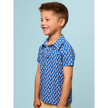 Varsity Blue Football Performance Baby Polo