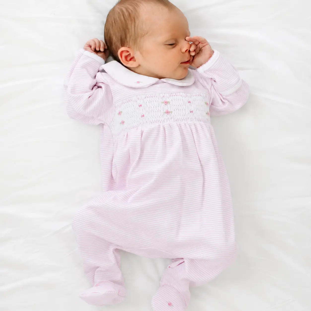 Pink Anna Smocked Footie