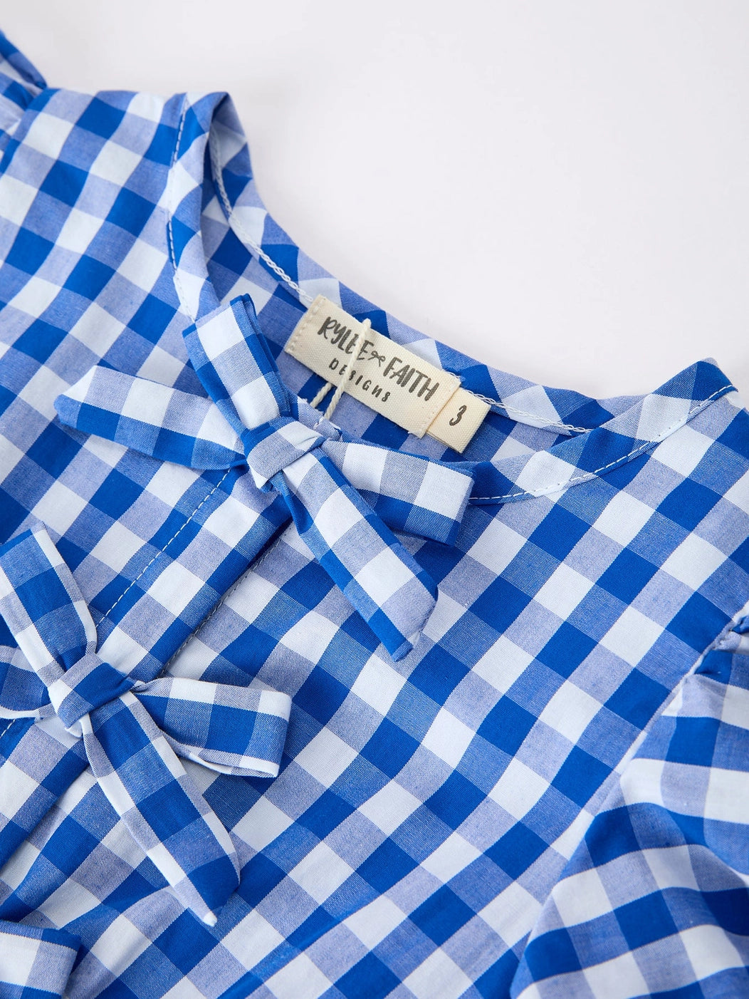 Blue Plaid Bow Dress