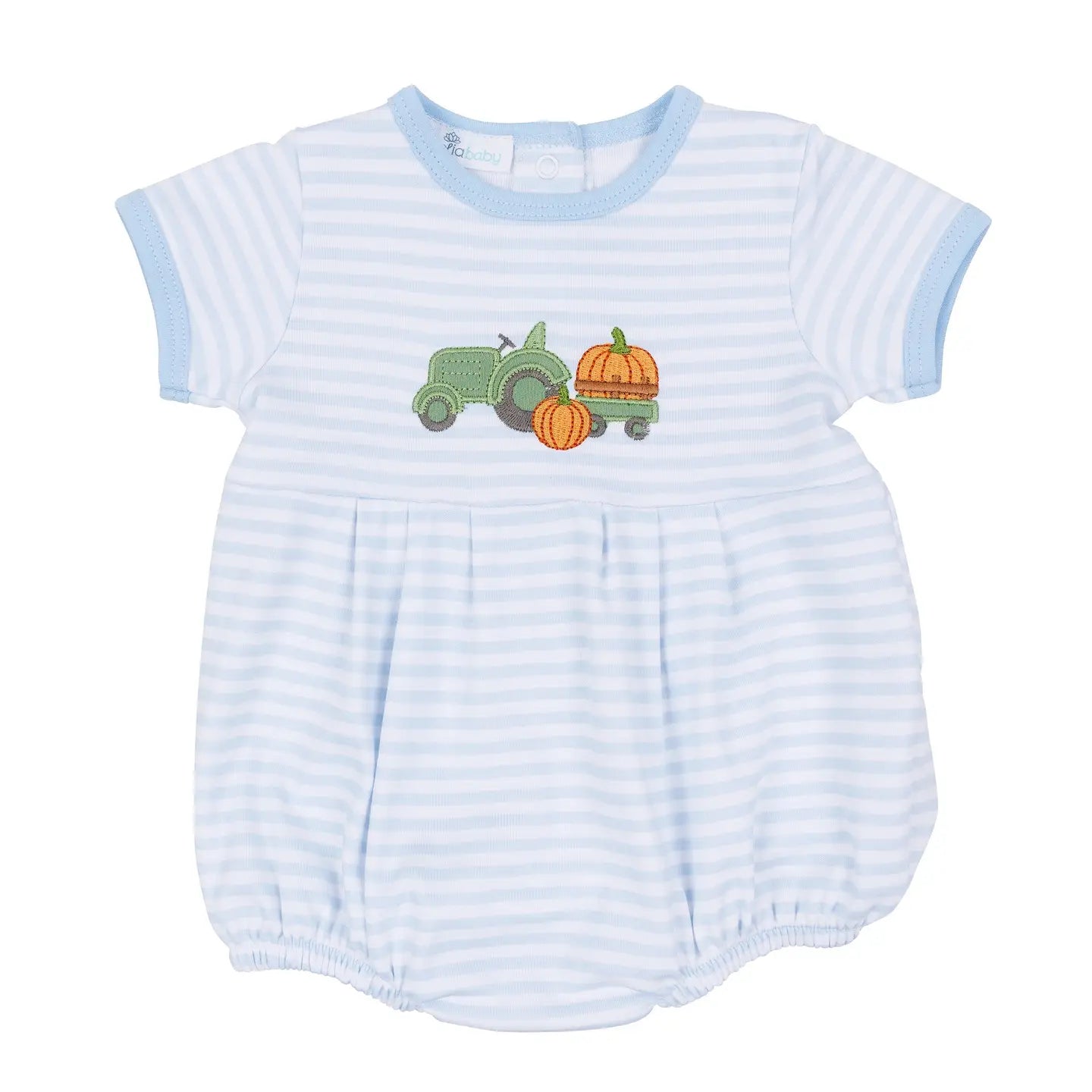 Pumpkin Tractor Applique Bubble