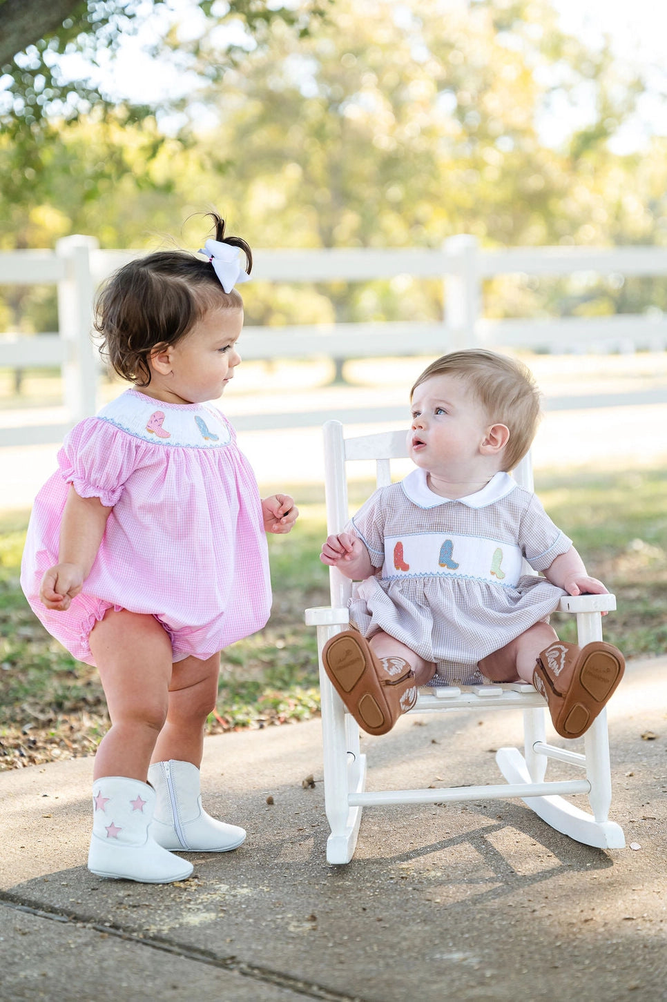 Cowboy Boots Smocked Henry Bubble