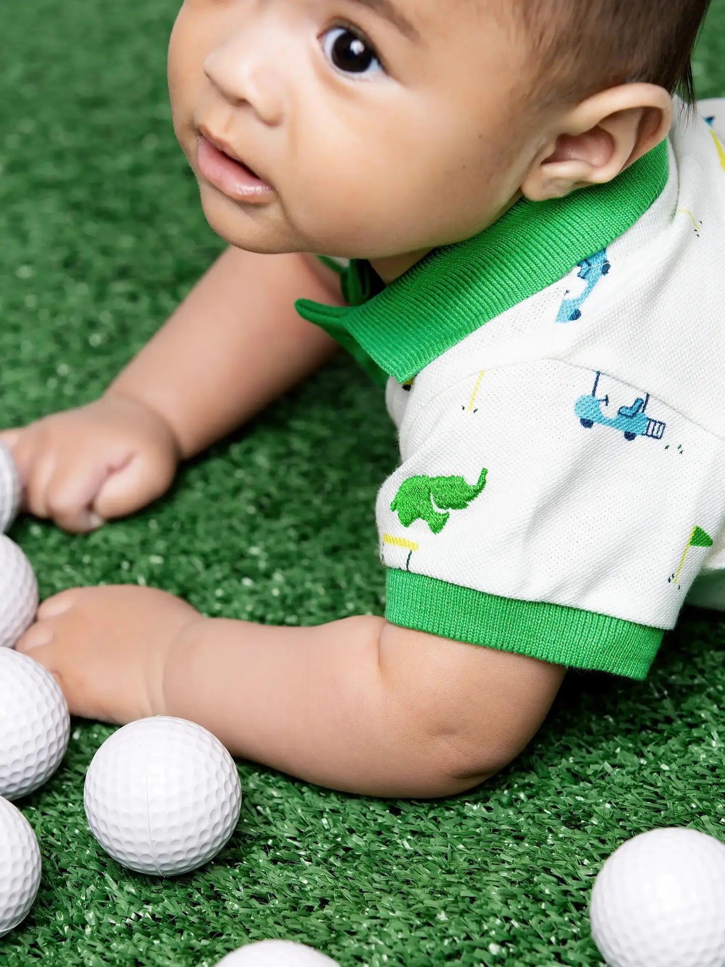 Polo Romper - Little Caddies