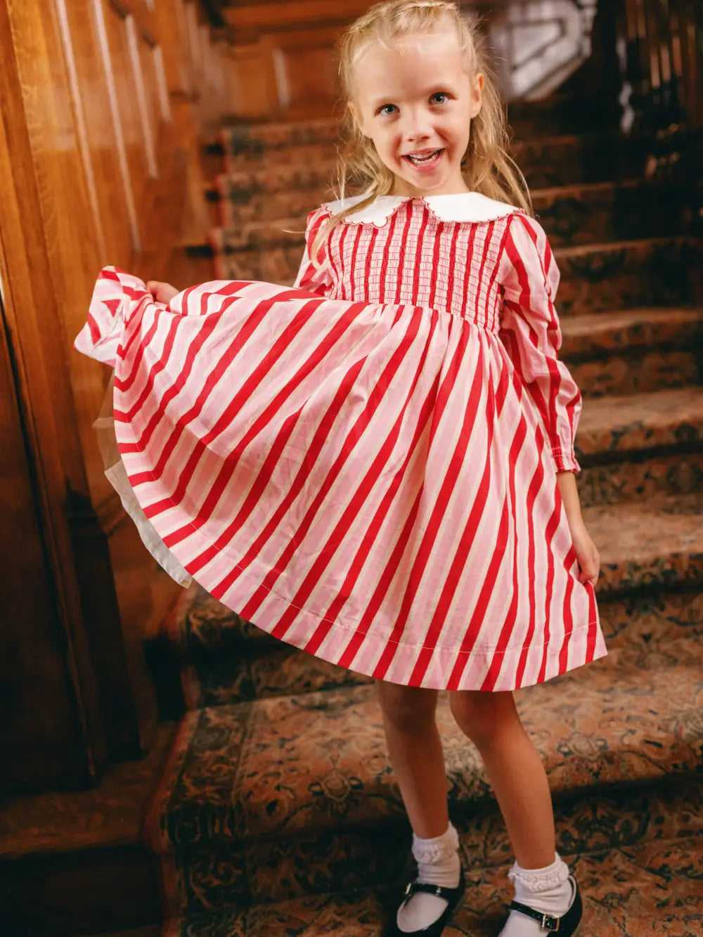 Mini Hawthorn Dress in Candy Cane Stripe
