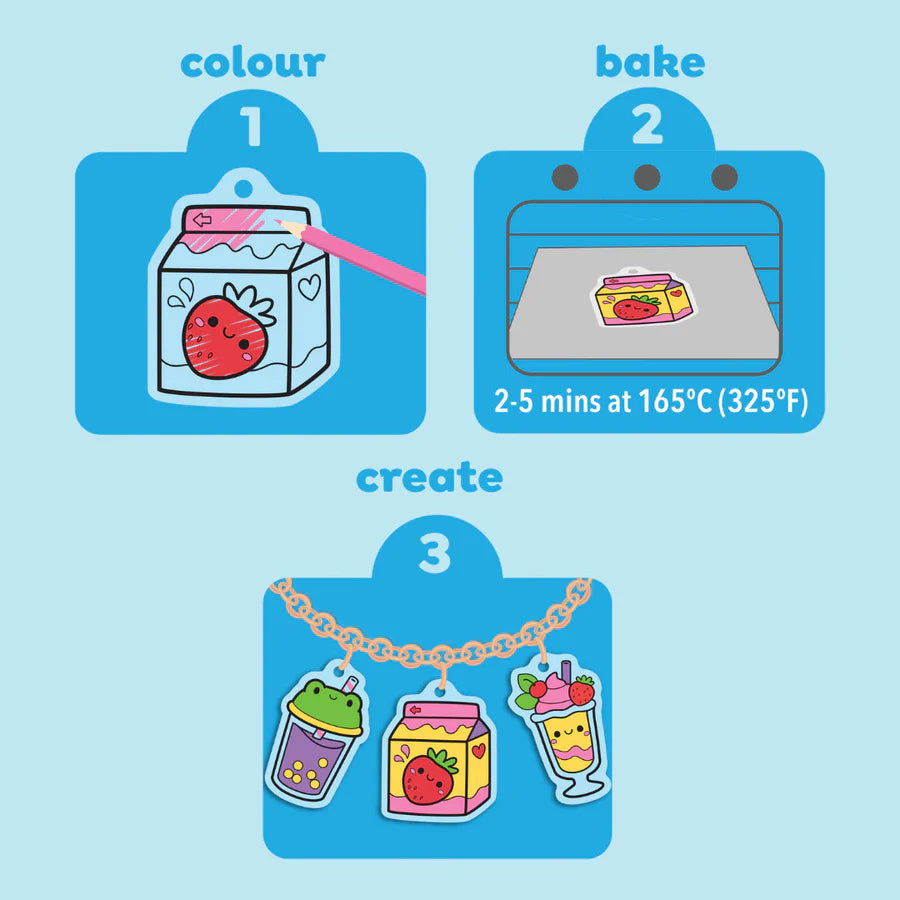 SHRINKORAMA - Charm Bracelet - Kawaii Drinks