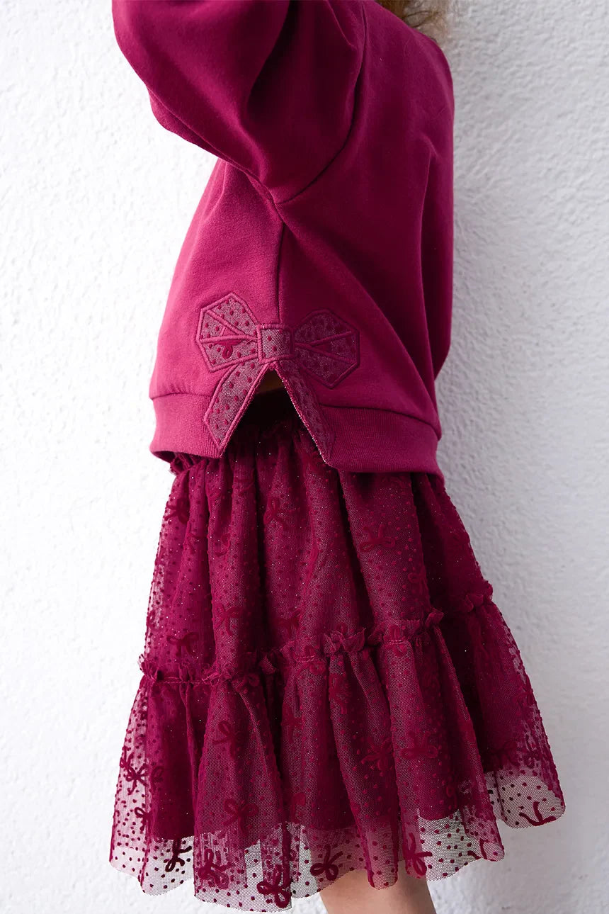 Raspberry Tulle Skirt Set