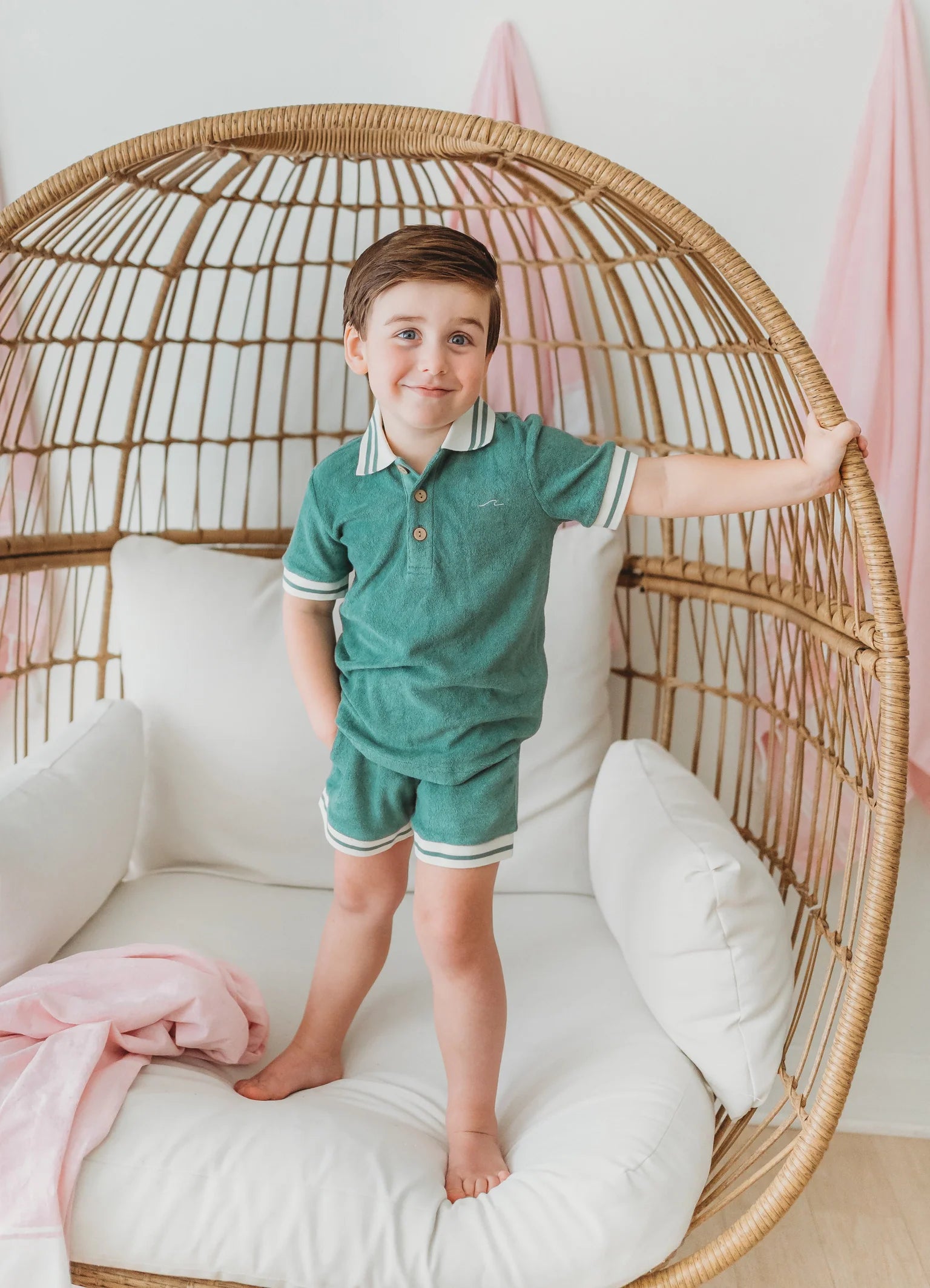 Lanier Bamboo Terry Set - Emerald