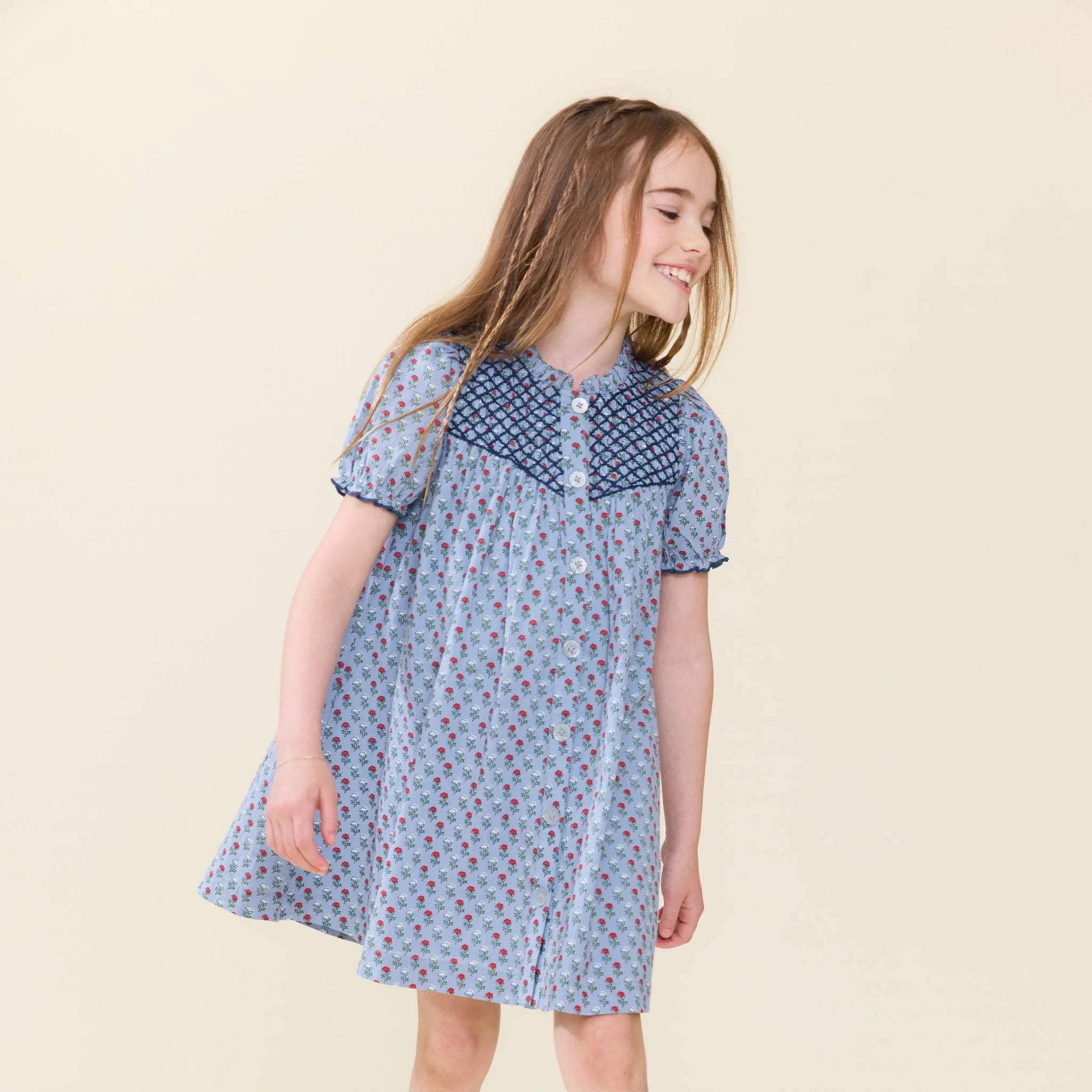 Light Blue Carnation Lucia Dress