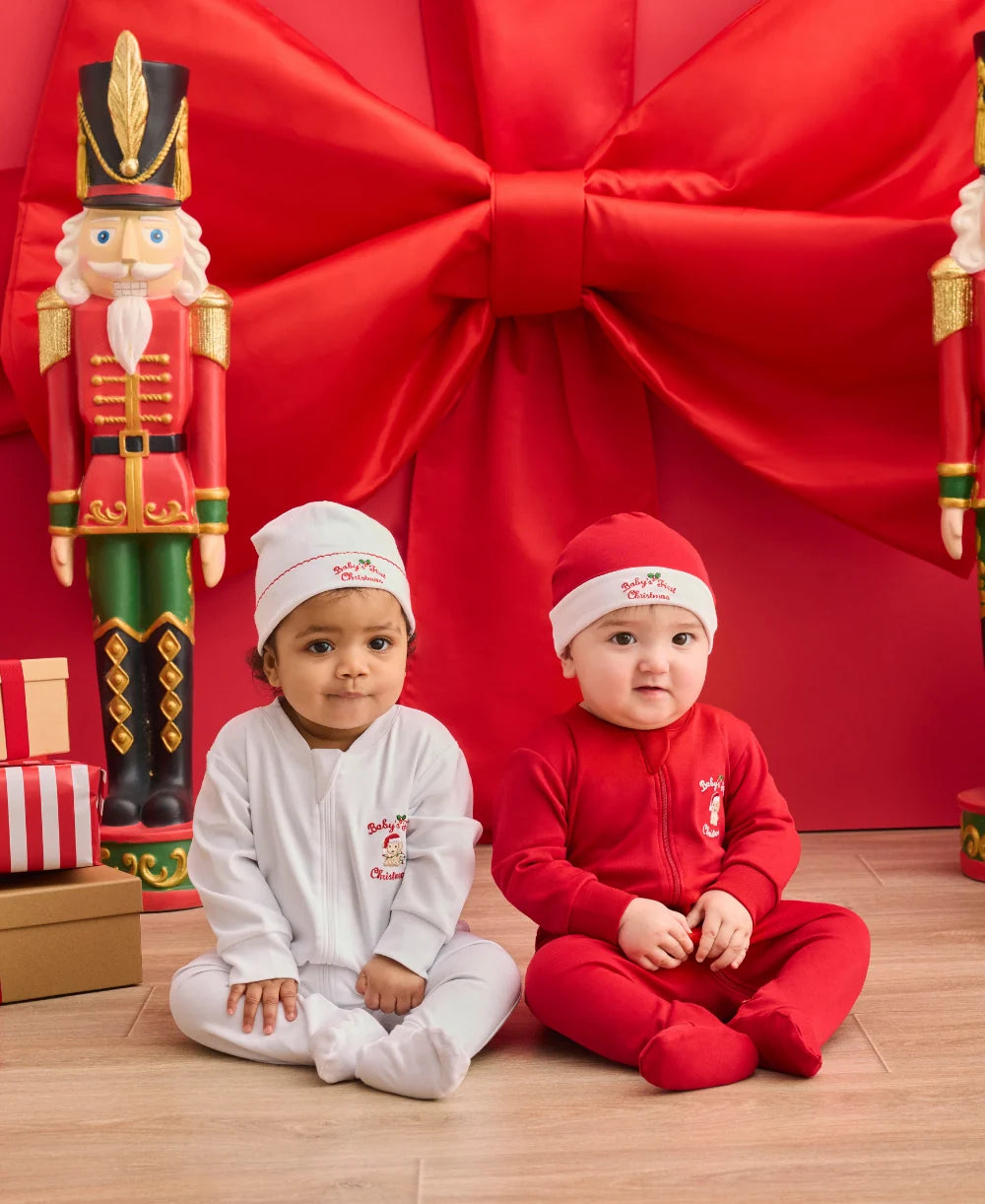 Kissy Baby's First Christmas Zipper Footie
