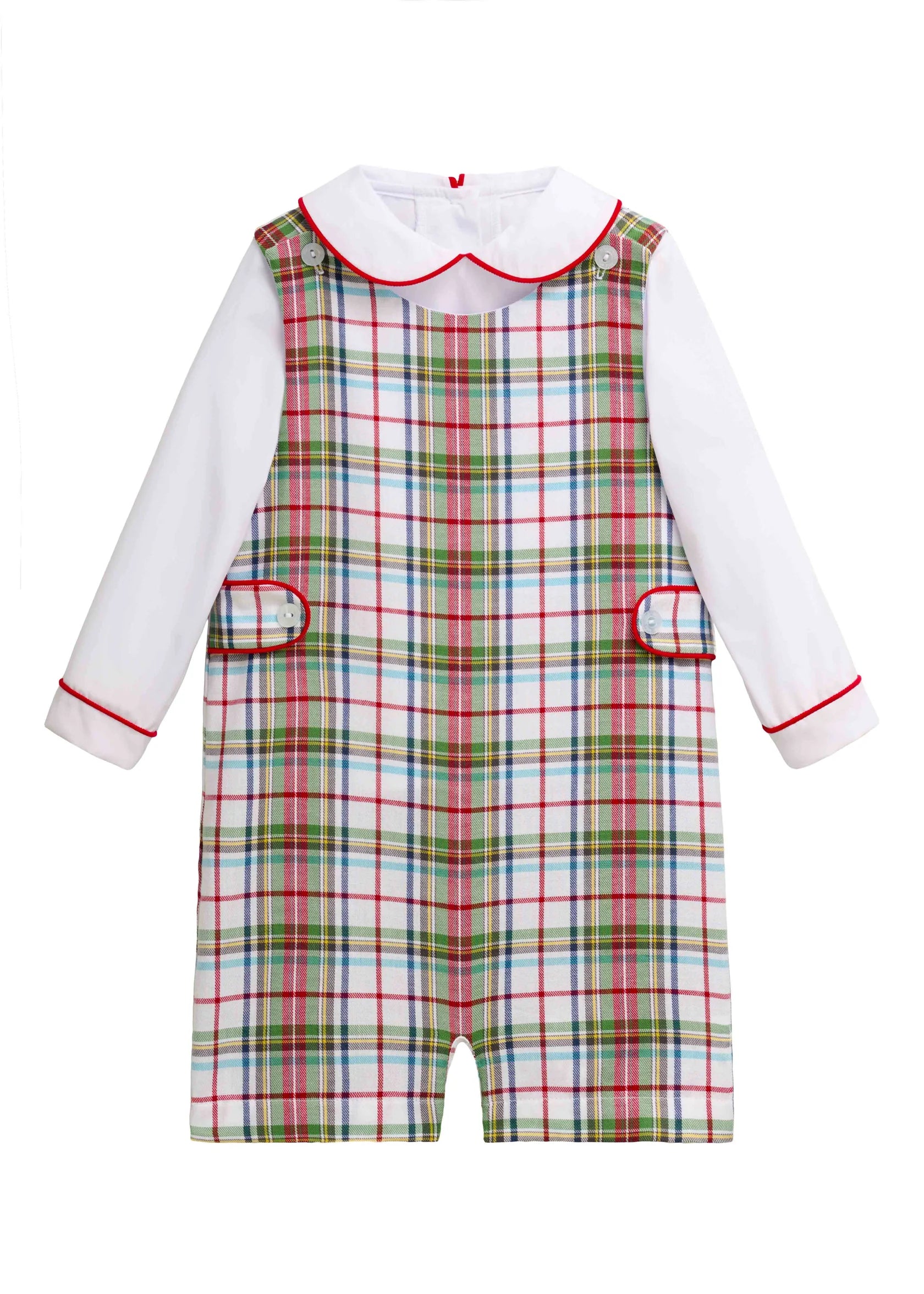 Douglas Plaid Button Tab John John
