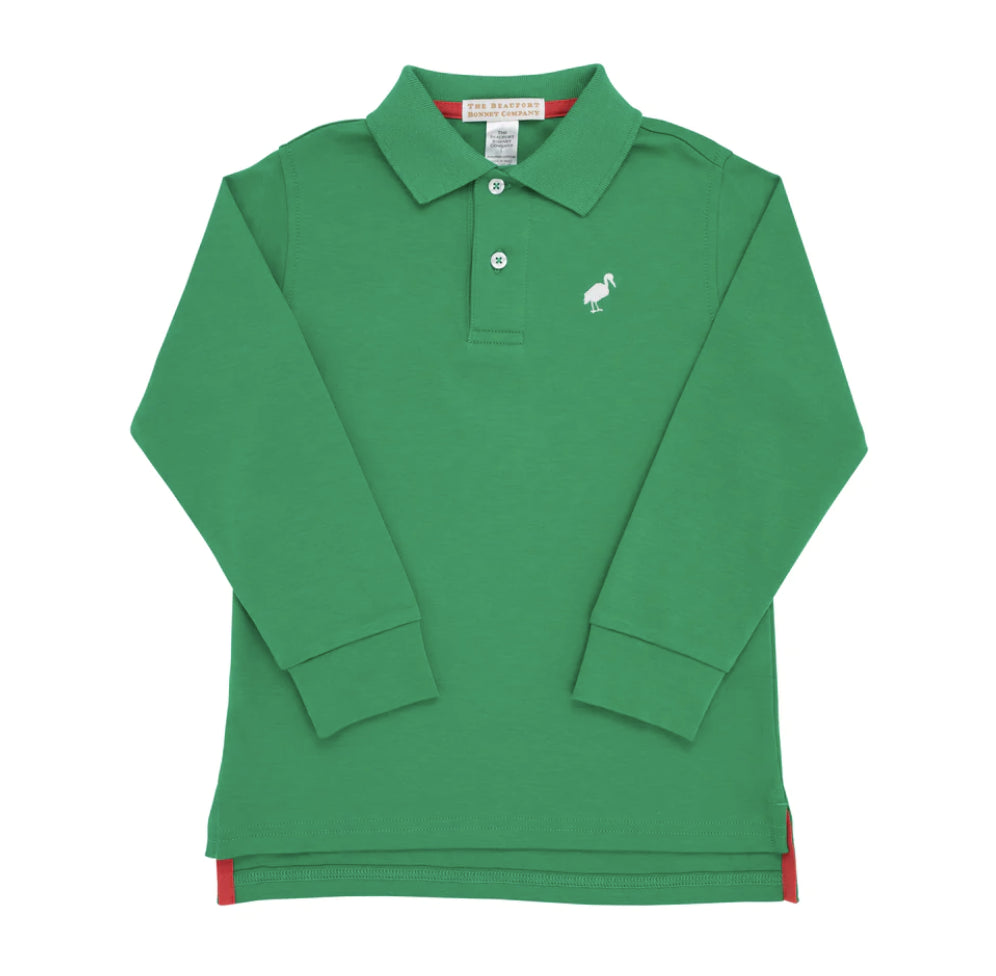 TBBC Prim and Proper LS Polo Kiawah Kelly Green