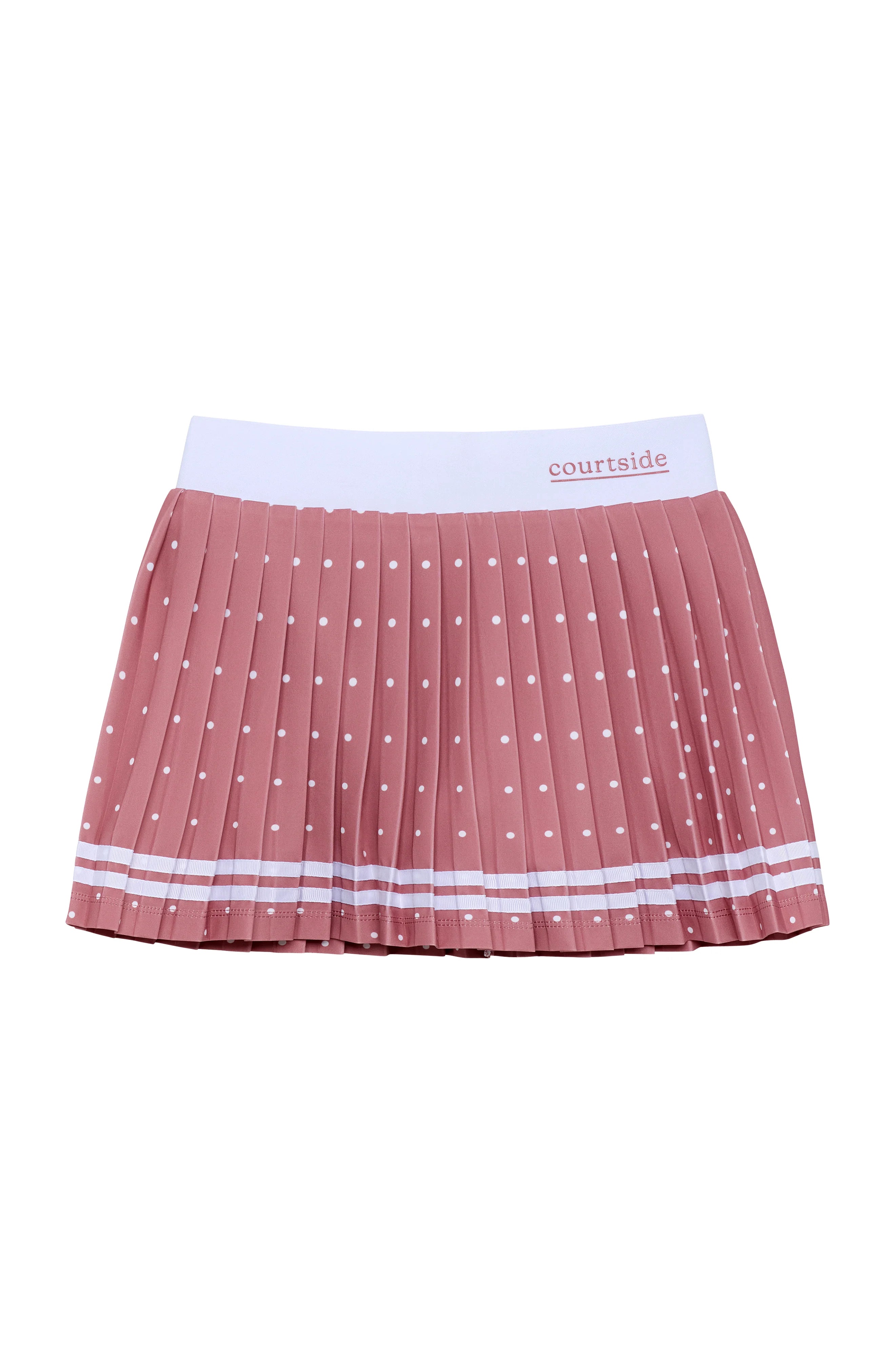 Dusty Pink Polka Dot Pleated Skort