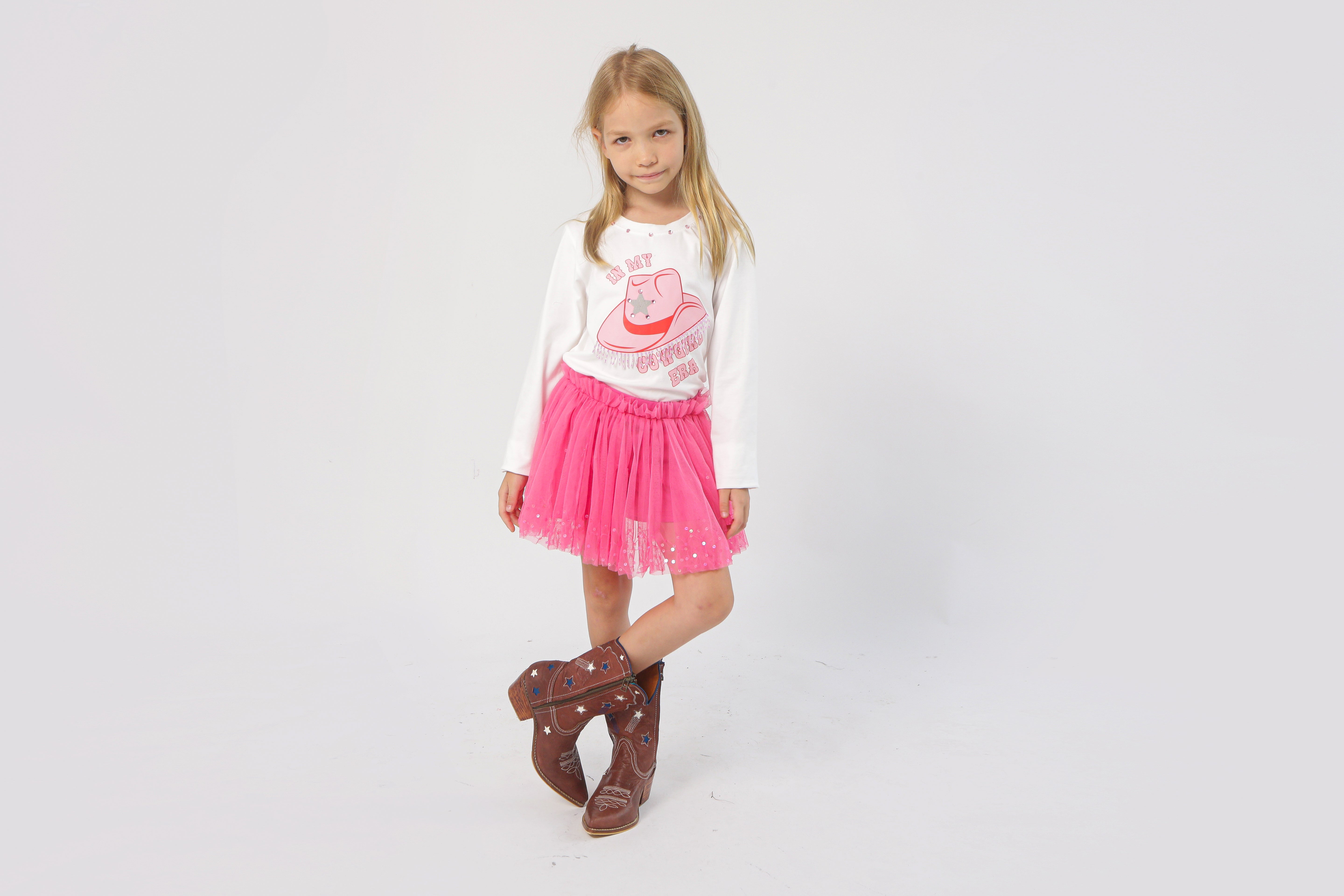 White Cowgirl Era LS Tee