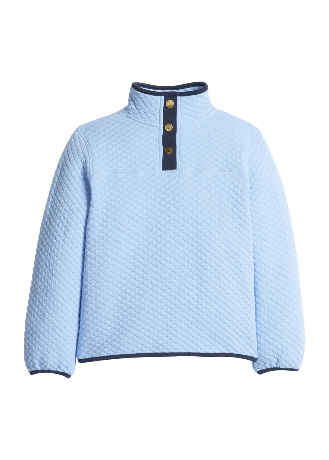 Light Blue Classic Quilted Pullover