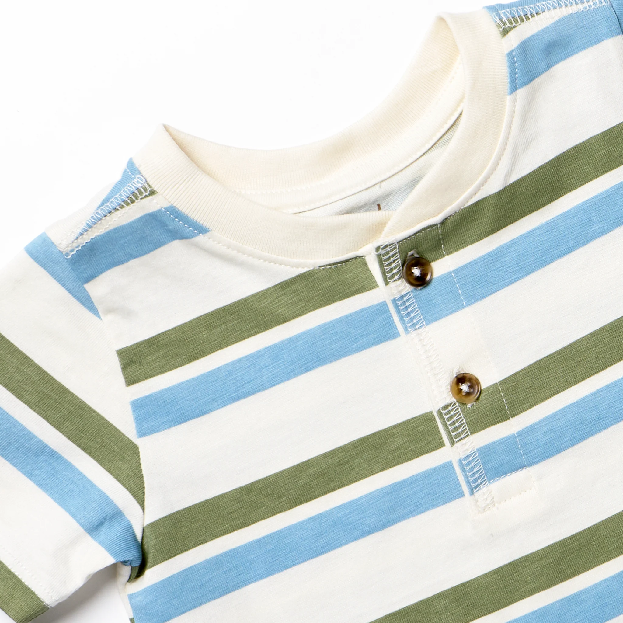 Green and Blue Stripe Scout Henley