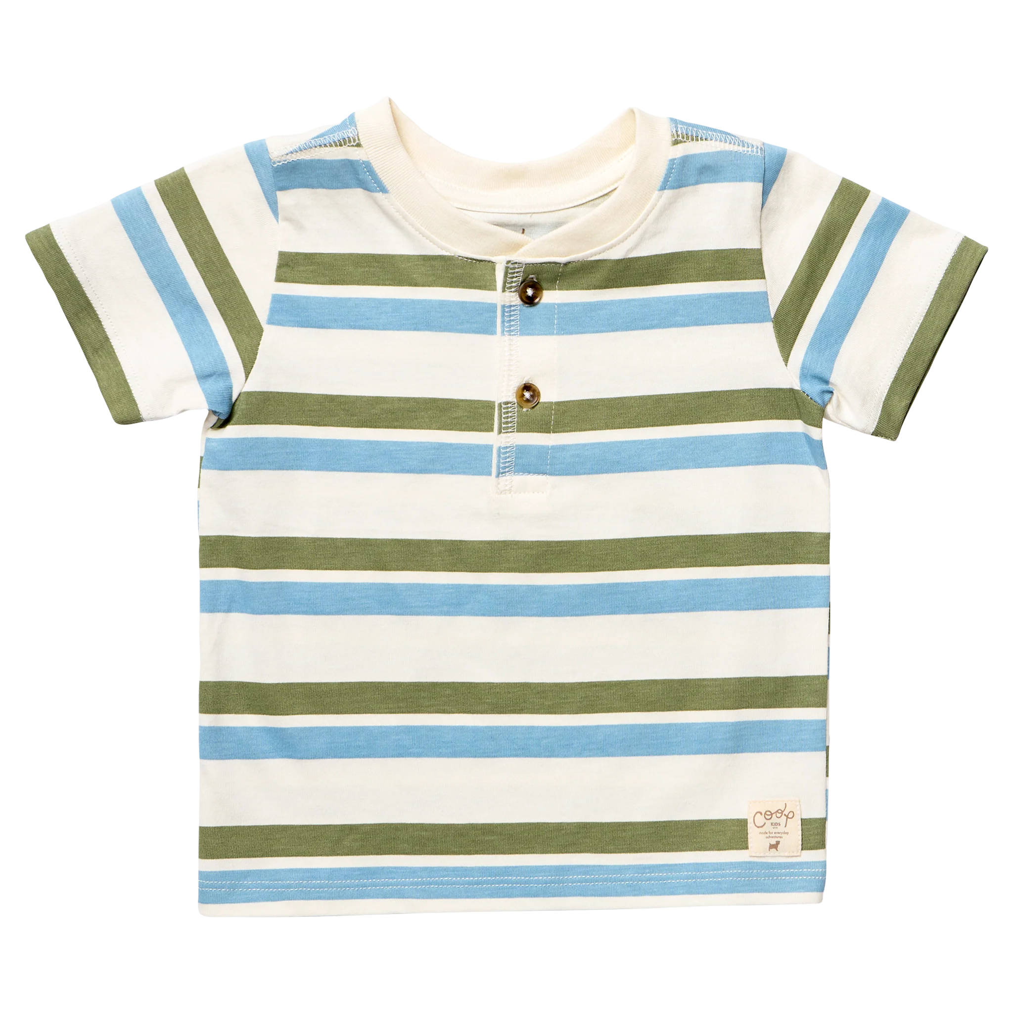 Green and Blue Stripe Scout Henley