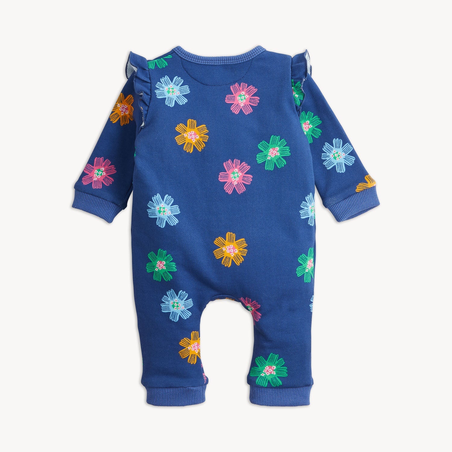 Navy Floral French Terry Romper