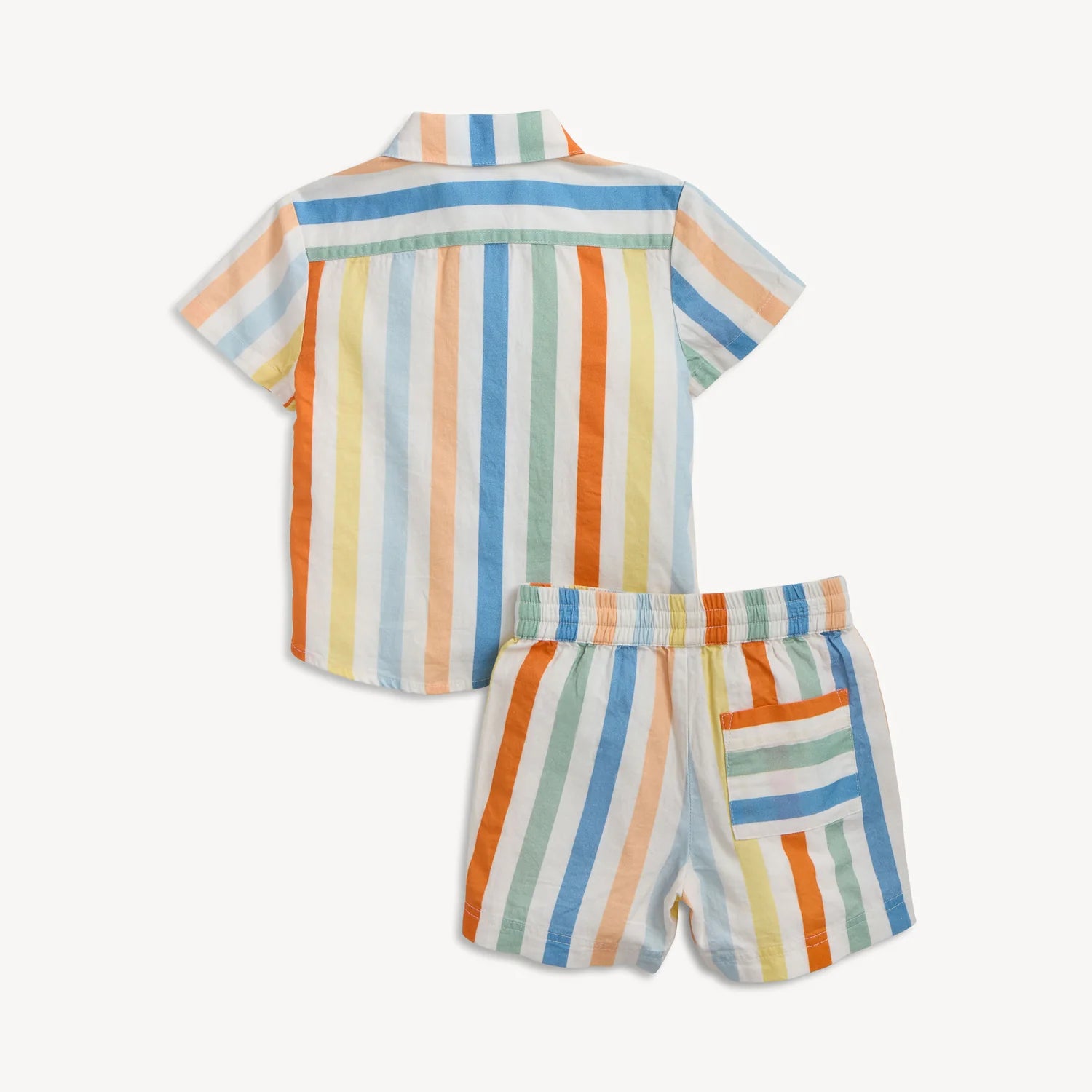 Multi Stripe Short and Shirt Set