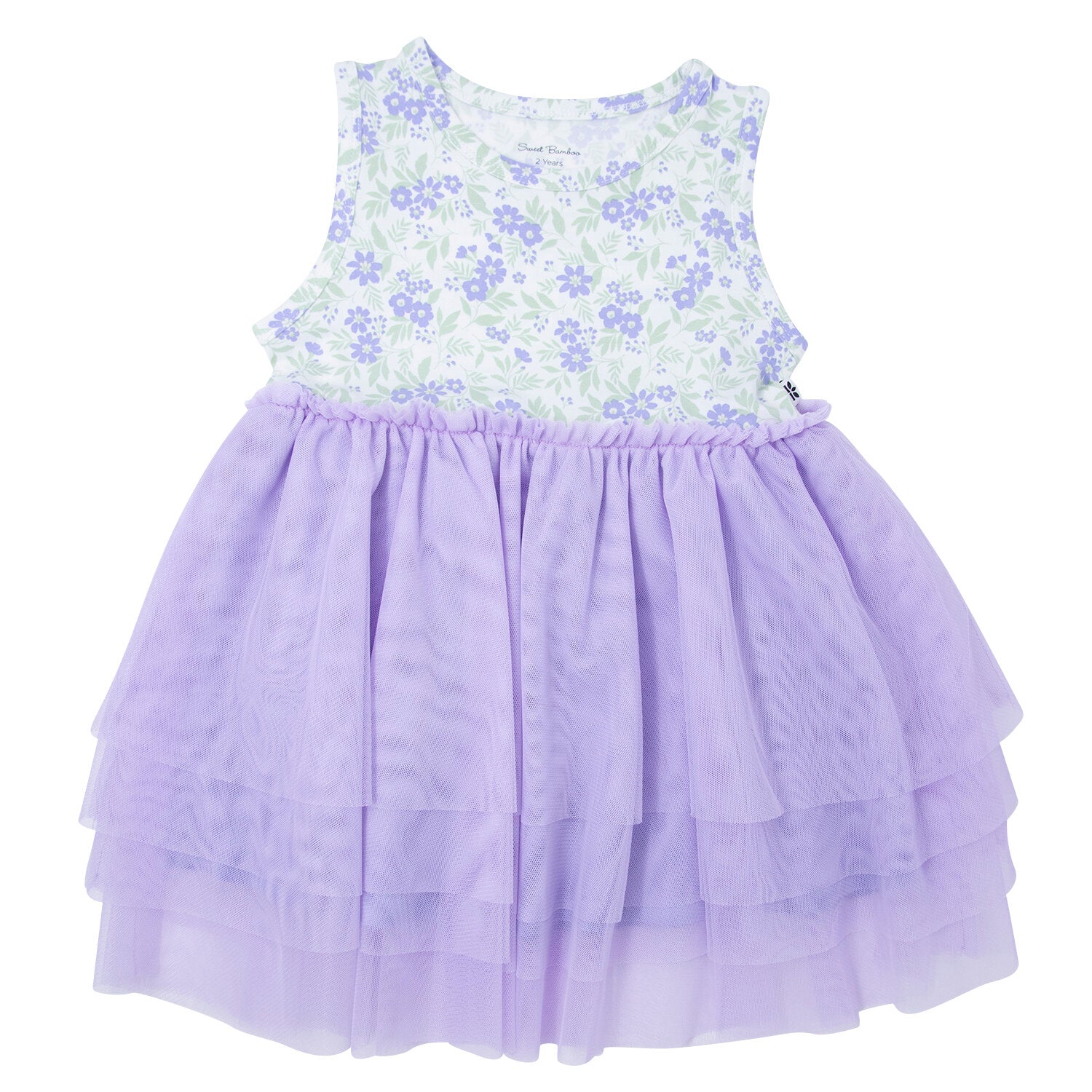 Vintage Flower Purple Tutu Dress