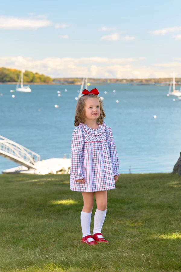 TBBC Ramona Ruffle LS Dress Old Town Tattersall