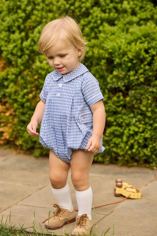 Gray Blue Gingham Davant Bubble