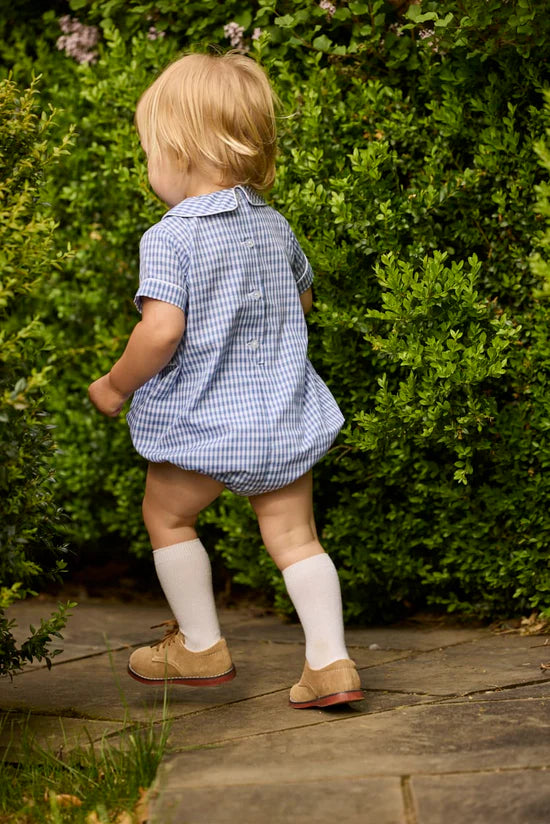 Gray Blue Gingham Davant Bubble