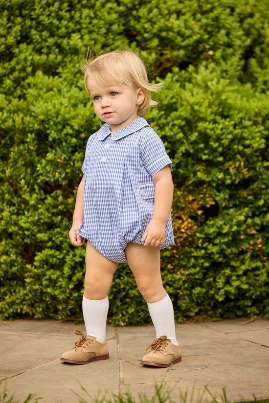 Gray Blue Gingham Davant Bubble