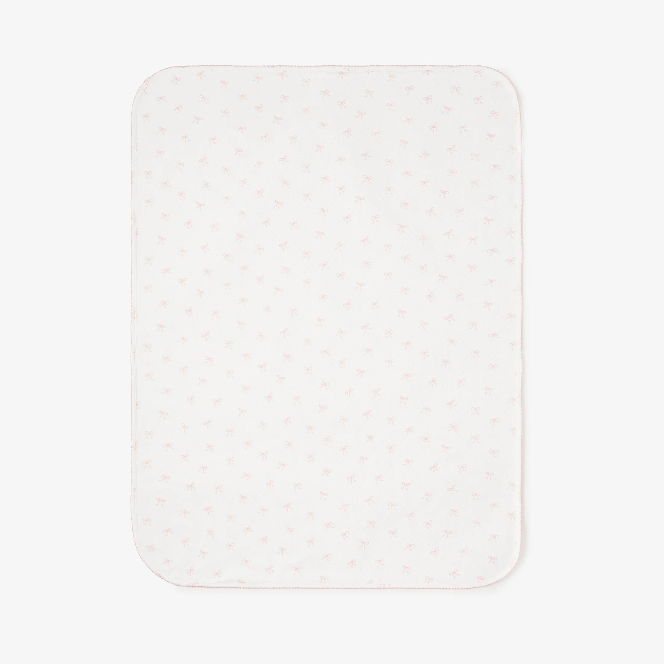 Pink Bow Organic Cottom Reversible Blanket