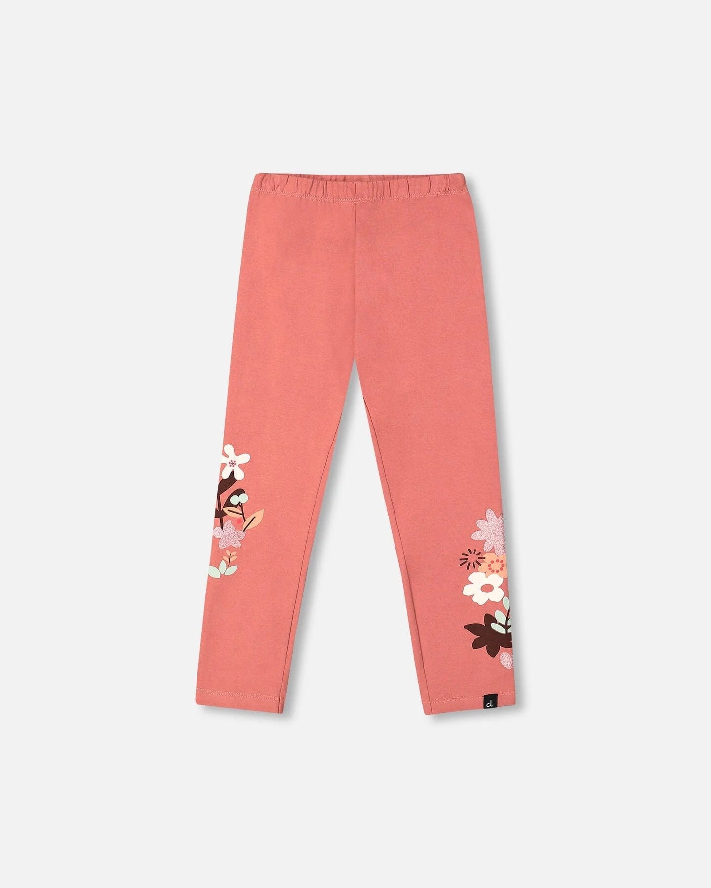 Whithered Rose Floral Pink Stretch Leggings