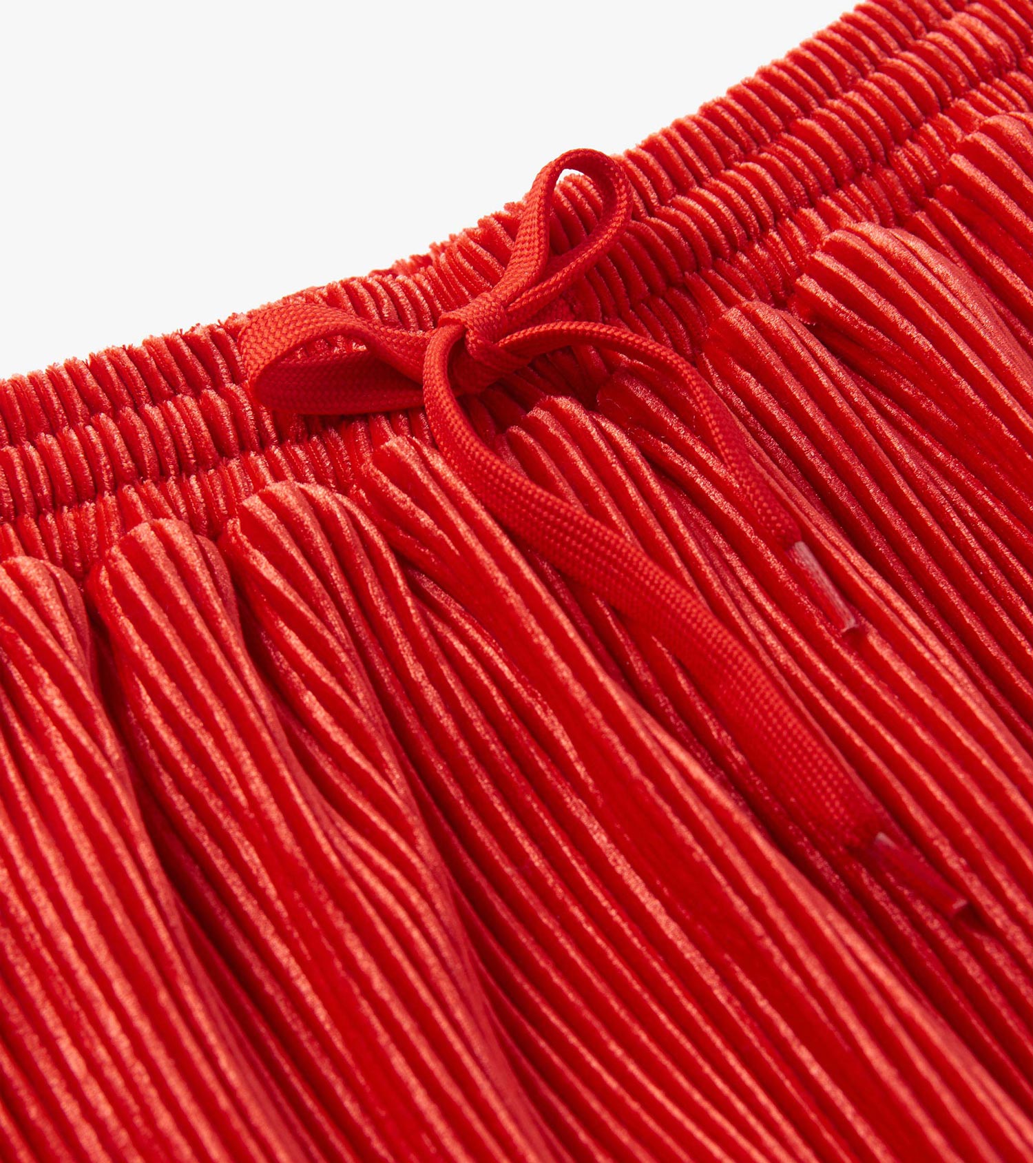 Chex Red Pleated Velour Skirt