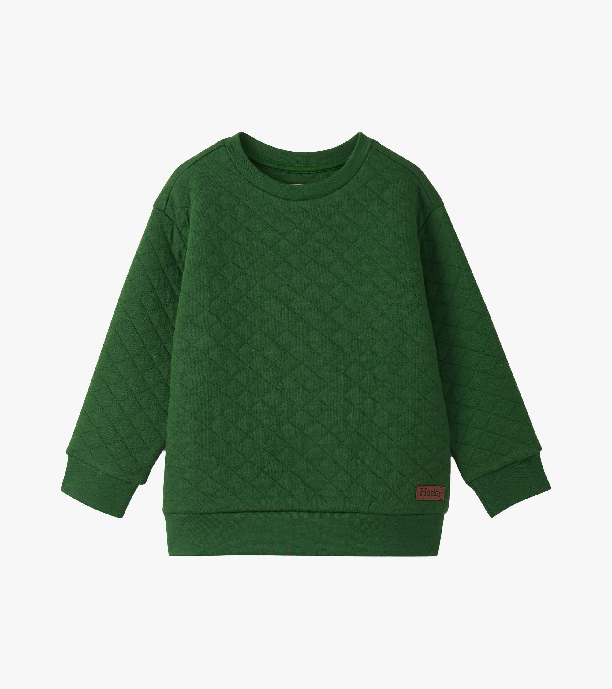 Eden Green Quilted Pullover Sweatshirt