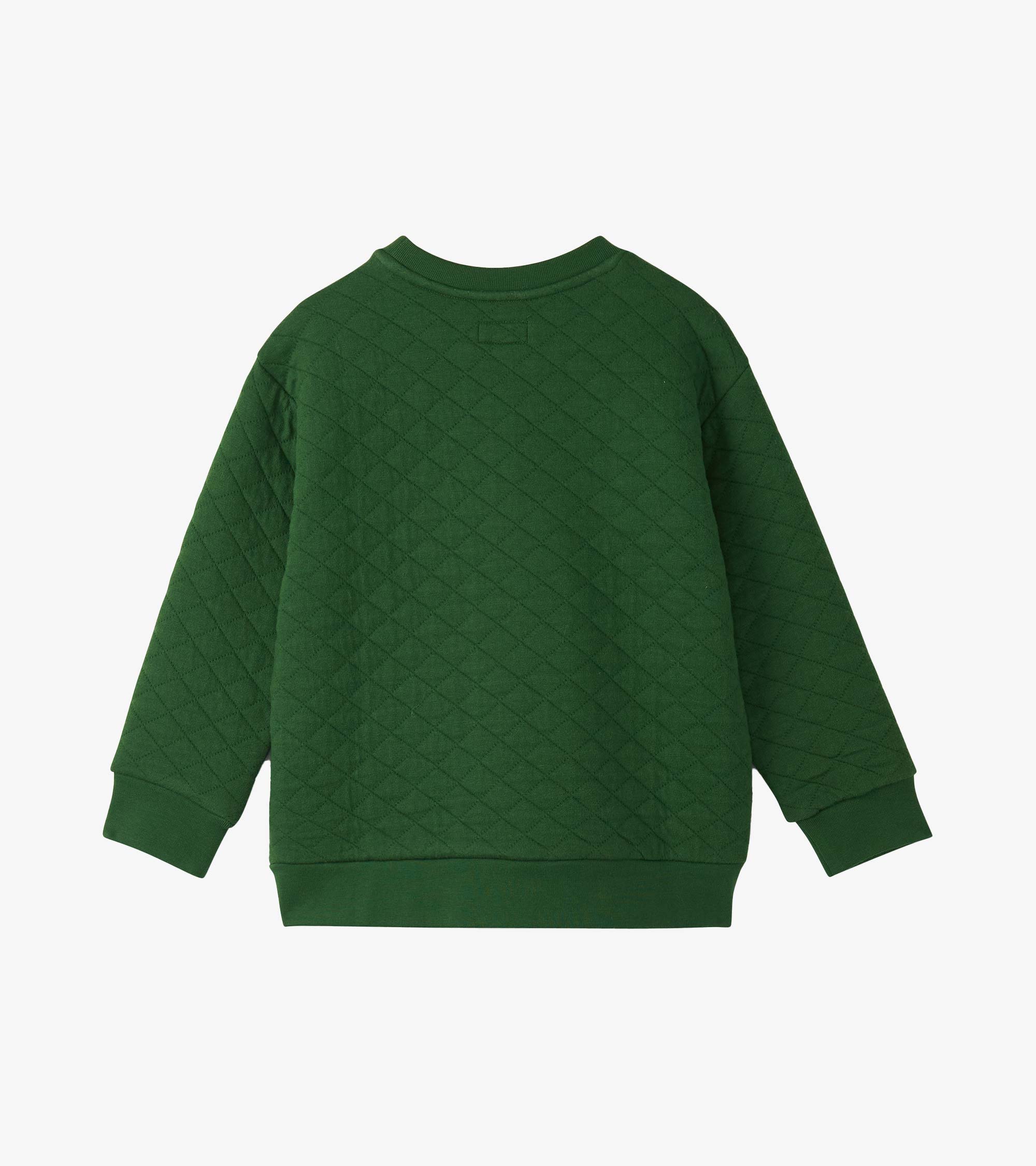 Eden Green Quilted Pullover Sweatshirt