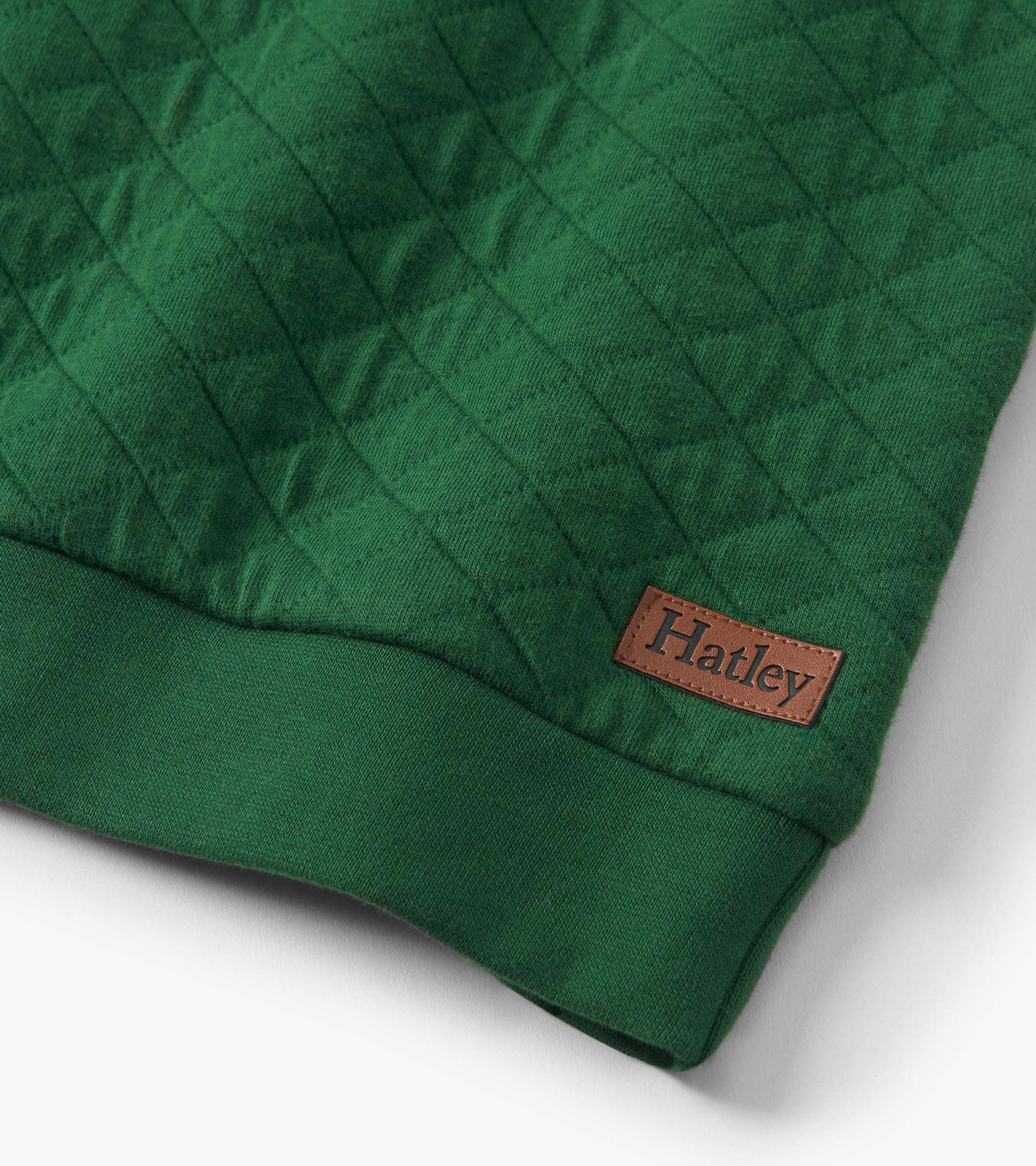 Eden Green Quilted Pullover Sweatshirt