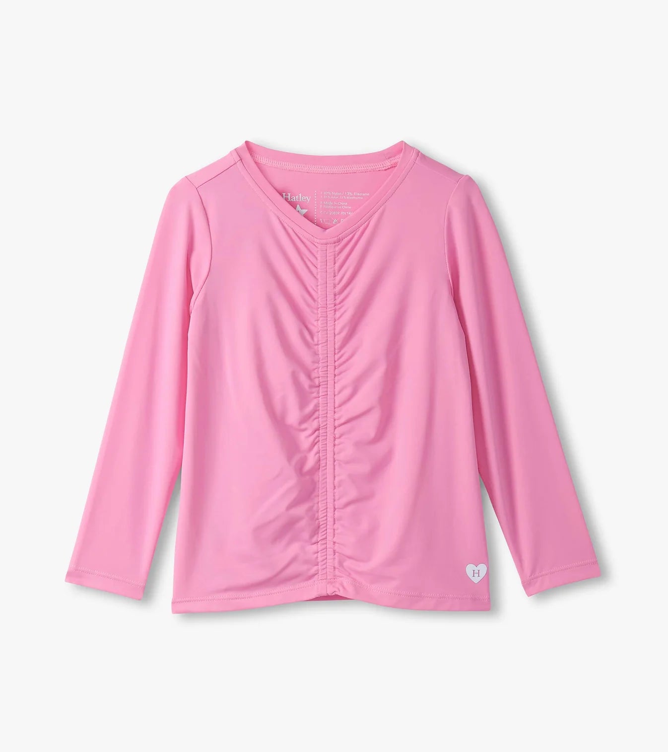 Fuchsia Pink Gathered Front Top
