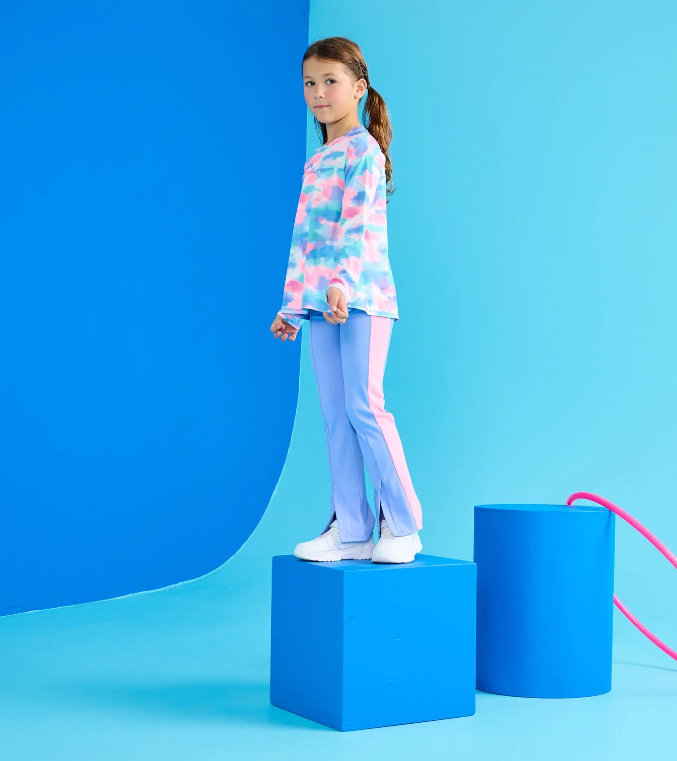 Jacaranda Lilac Pink Stripe Flared Pants