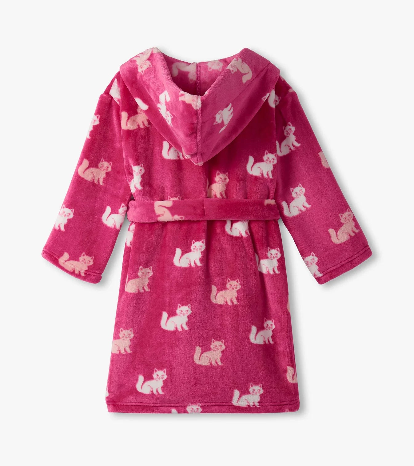 Hot Pink Little Kitties Fleece Robe
