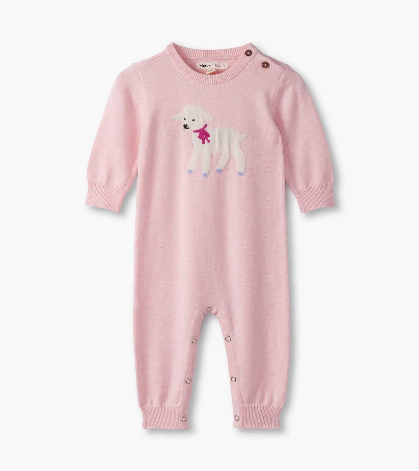 Pink Sweet Lamb Sweater Romper