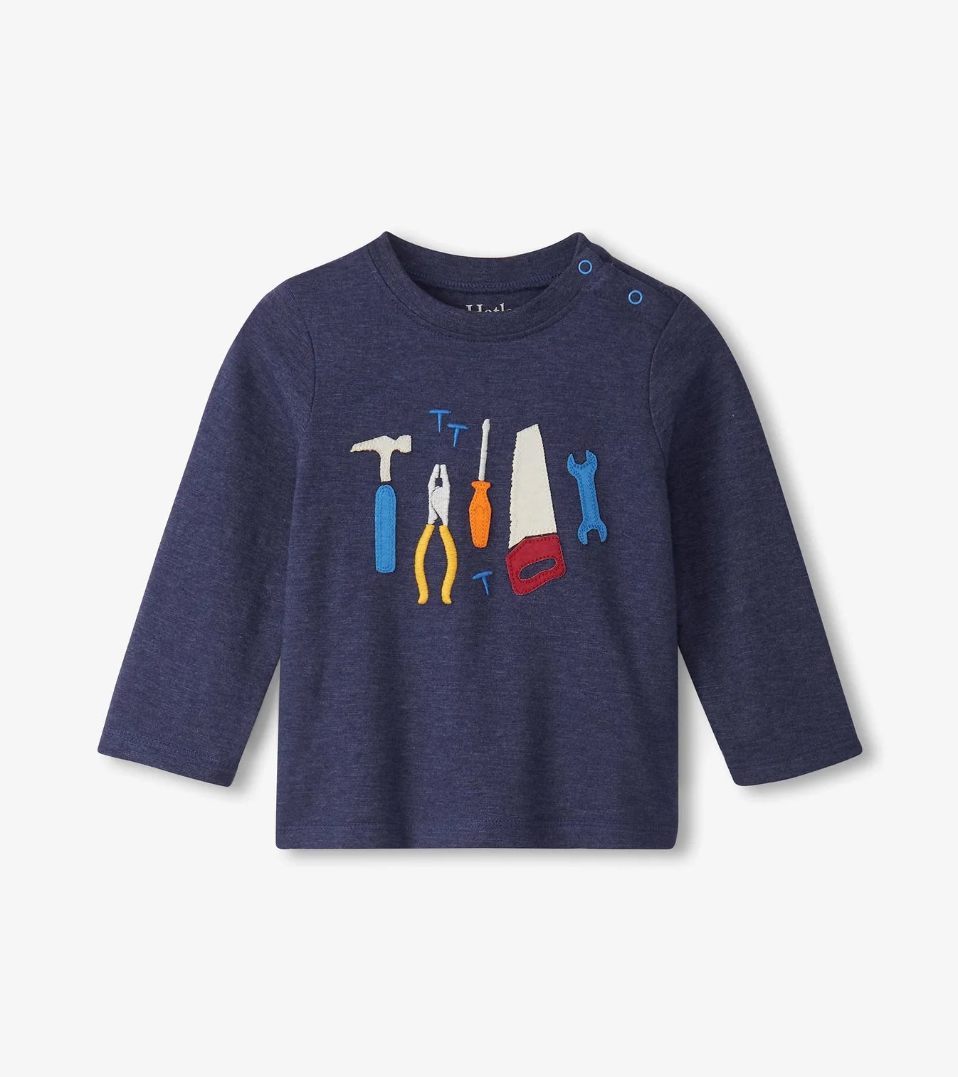 Navy Emb Tools LS Tee & Blue Pants Set