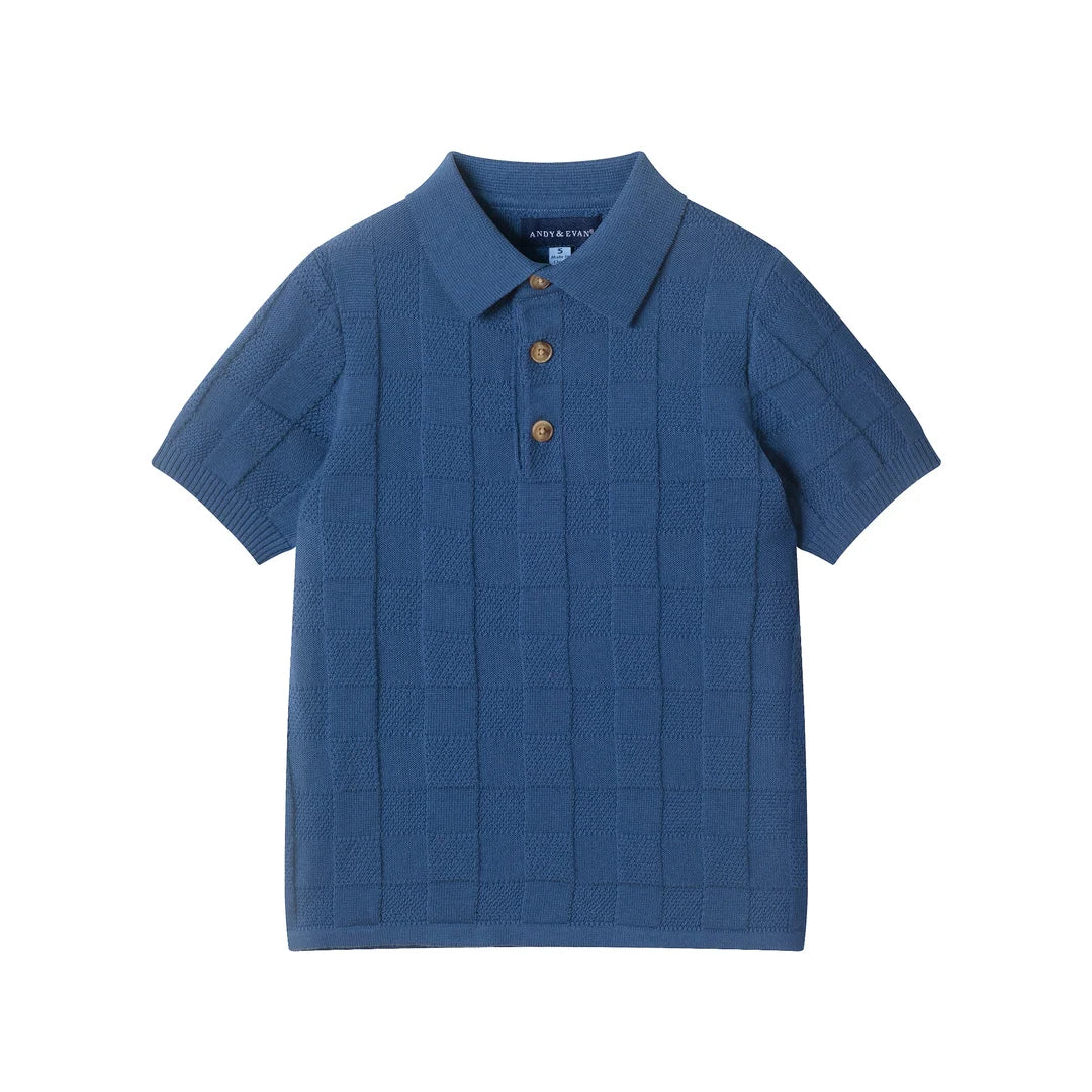 Navy Knit Polo