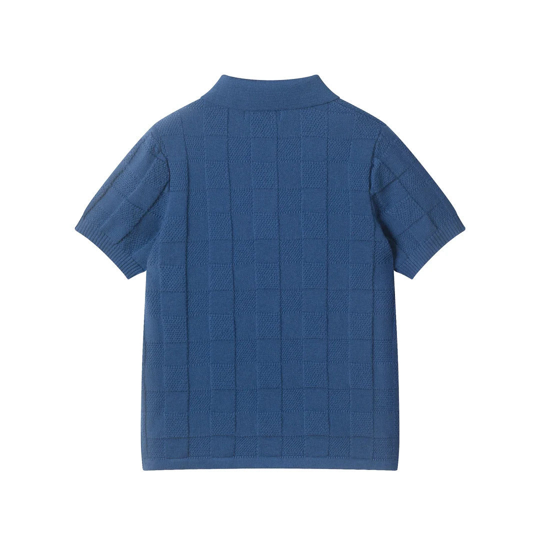 Navy Knit Polo