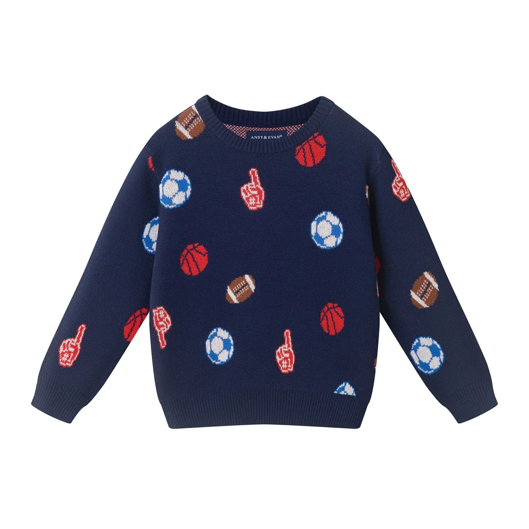 Navy Sports Sweater